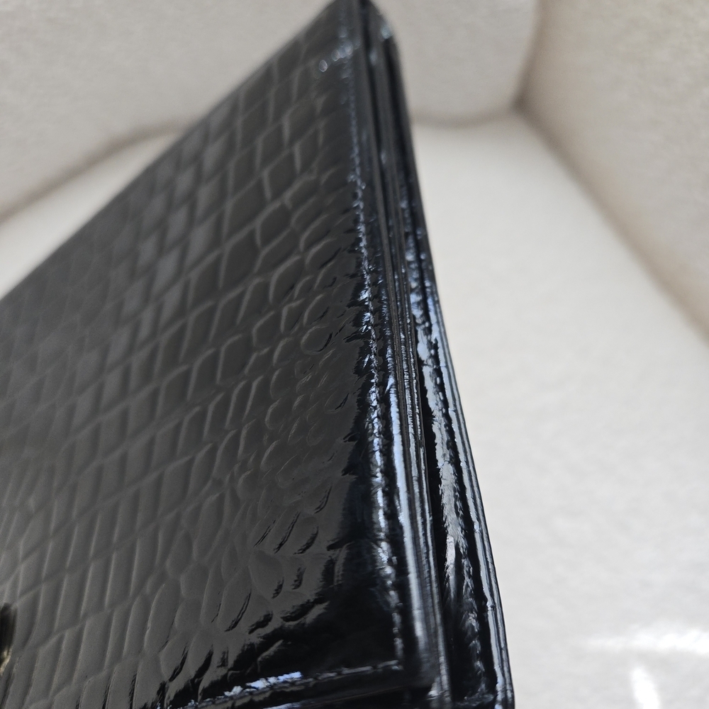 Yves Saint Laurent Vintage Black Patent Clutch - Picture 13 of 17